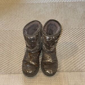 UGG Sequin Boots in Silver and Gray